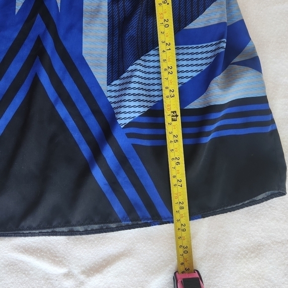 EXPRESS blue and black summer dress size small - Picture 8 of 12